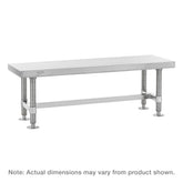 Metro GB1248S Stainless Steel Gowning Bench, 12" x 48" x 18"